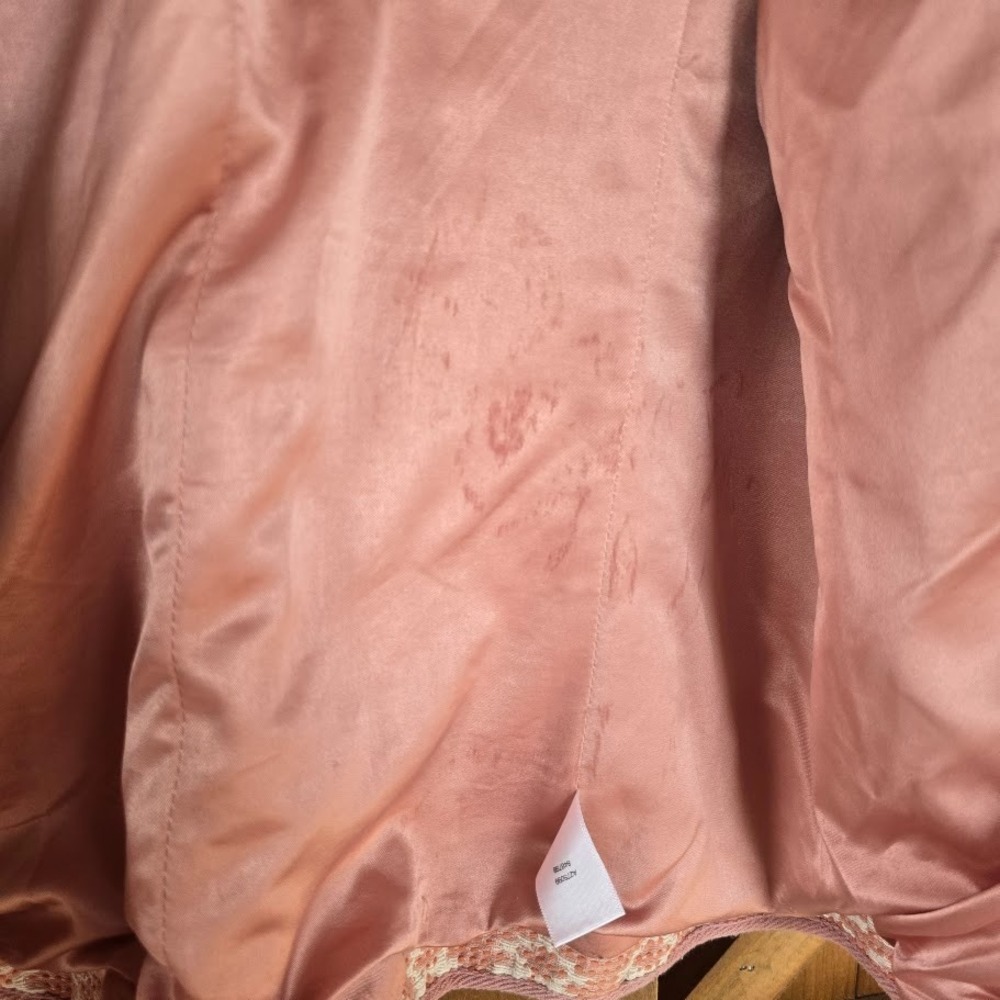 C Wonder Brocade Tweed Blazer Jacket Dusty Rose Womens 10 Textured Weave Regalia - Picture 9 of 15